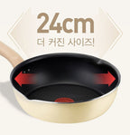 【24小時網站自助下單】2026年5月25日截🌸🇰🇷韓國代購 🇰🇷✈️🇰🇷✈️韓國Tefal 今次米色快閃‼️‼️Tefal 🇰🇷韓版深煎鍋連蓋24cm 2件套裝 (電磁爐適用) HKTVXX 22cm都要$429 | 預訂約6月中至尾