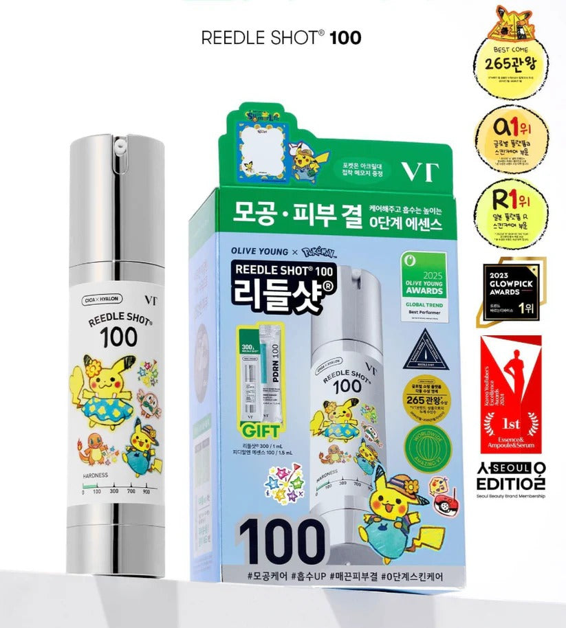 【24小時網站自助下單】2026年5月25日截🌸韓國🇰🇷VT x Pokemon Shot100塗抹式微針精華 | 預訂約6月初至中 娉婷貿易公司 Exquisite Beauty Trading Company
