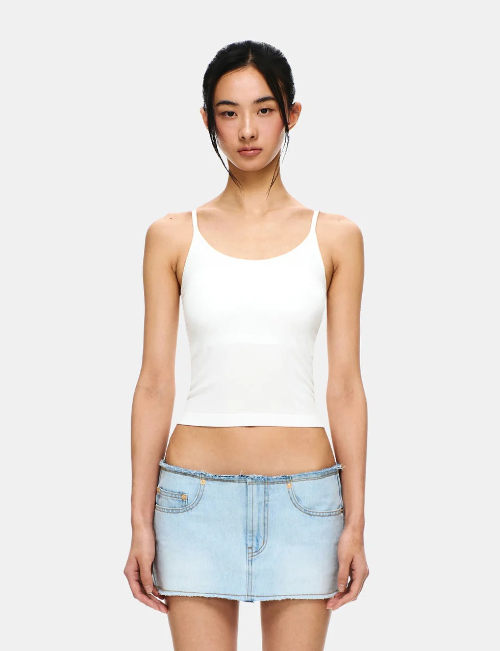 【24小時網站自助下單】2026年6月3日23:59截🌸🇰🇷韓國代購 Verish # VS537 🎀MODAL BRA TOP U NECK【Modal | 彈性透氣】細肩帶U領Bra Top(附胸墊) | 預訂約6月中至尾 娉婷貿易公司 Exquisite Beauty Trading Company