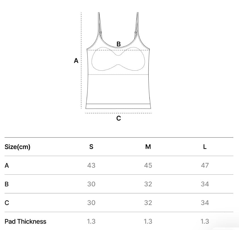 【24小時網站自助下單】2026年6月3日23:59截🌸🇰🇷韓國代購 Verish # VS537 🎀MODAL BRA TOP U NECK【Modal | 彈性透氣】細肩帶U領Bra Top(附胸墊) | 預訂約6月中至尾 娉婷貿易公司 Exquisite Beauty Trading Company