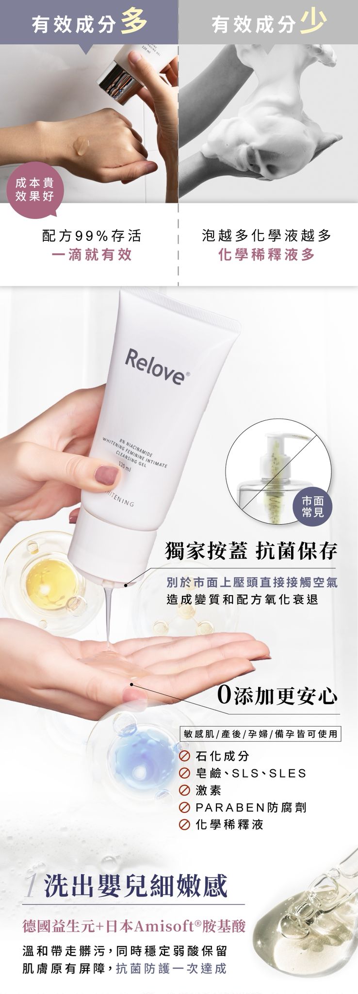 【24小時網站自助下單】🌸香港代理行貨 台灣 Relove 金盞花低敏溫和私密潔淨凝露 120ml | 預訂約1-2星期 娉婷貿易公司 Exquisite Beauty Trading Company