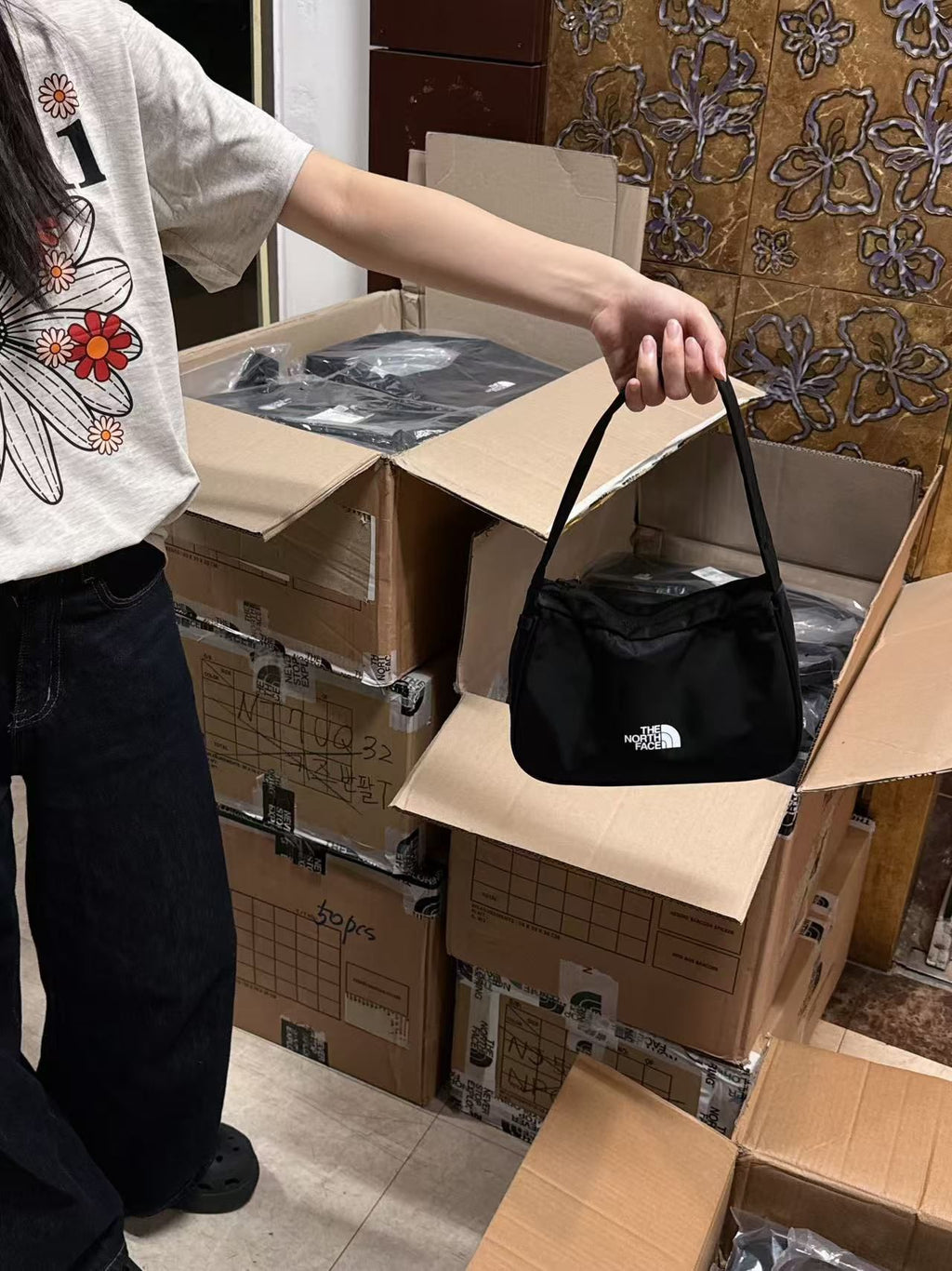 【24小時網站自助下單】🌸韓國代購 The North Face shoulder bag | 預訂約2-3星期