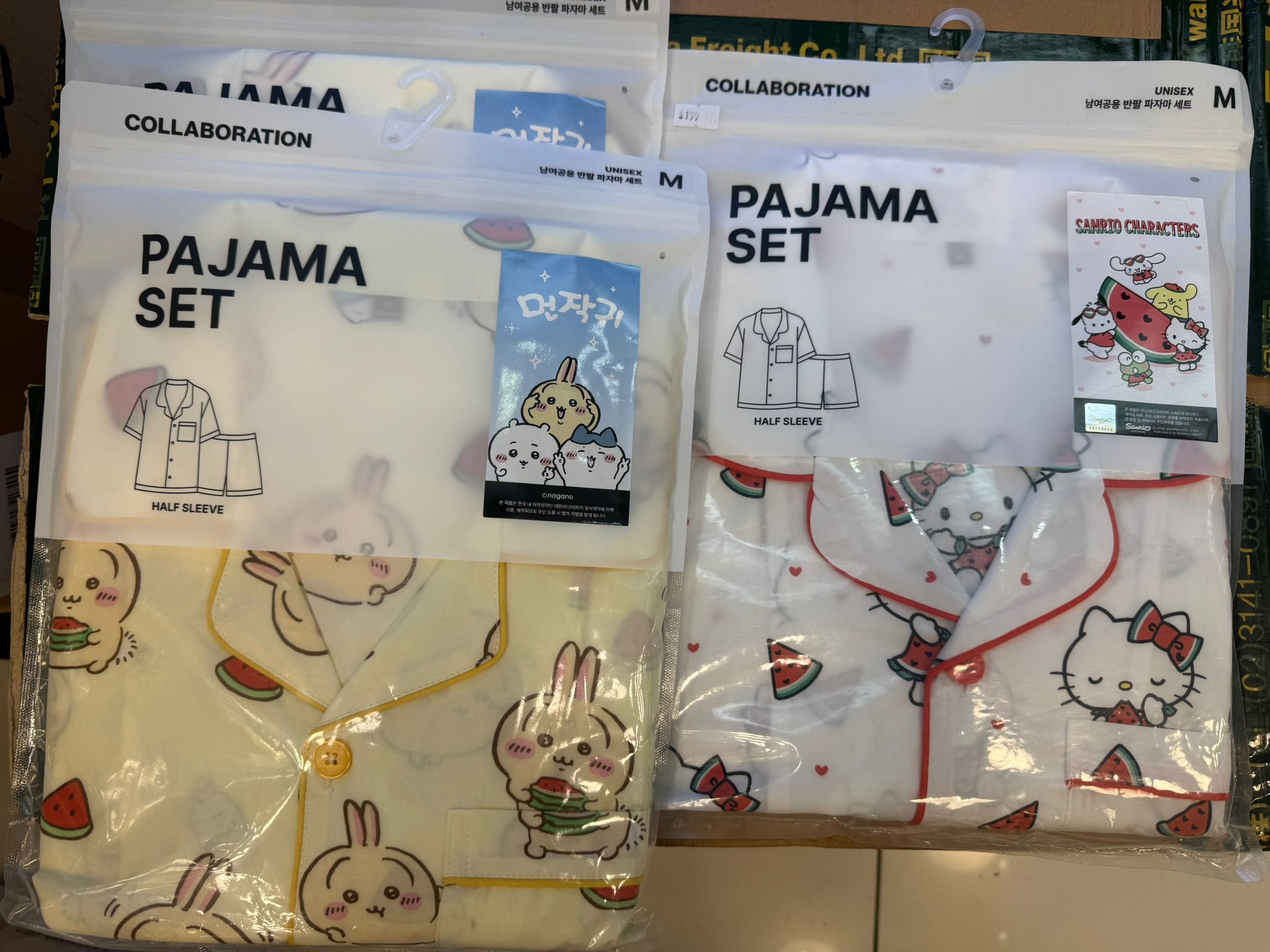 【24小時網站自助下單】🌸SPAO x Chiikawa/ Hello Kitty 聯名 短䄂睡衣套裝 | 預訂約2-3星期