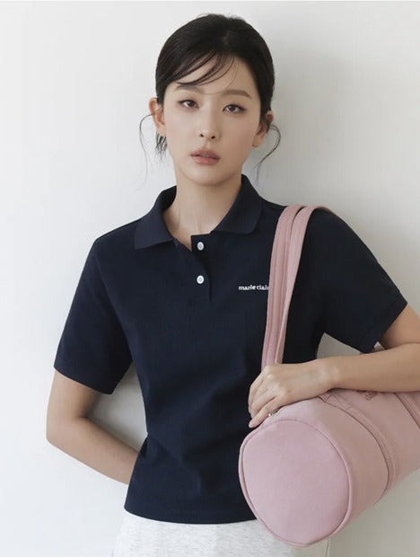 【24小時網站自助下單】🌸Marie Claire - Origin Logo Pique Short Sleeve T-Shirt Red Velvet 瑟琪同款😍😍| 預訂約3-4星期