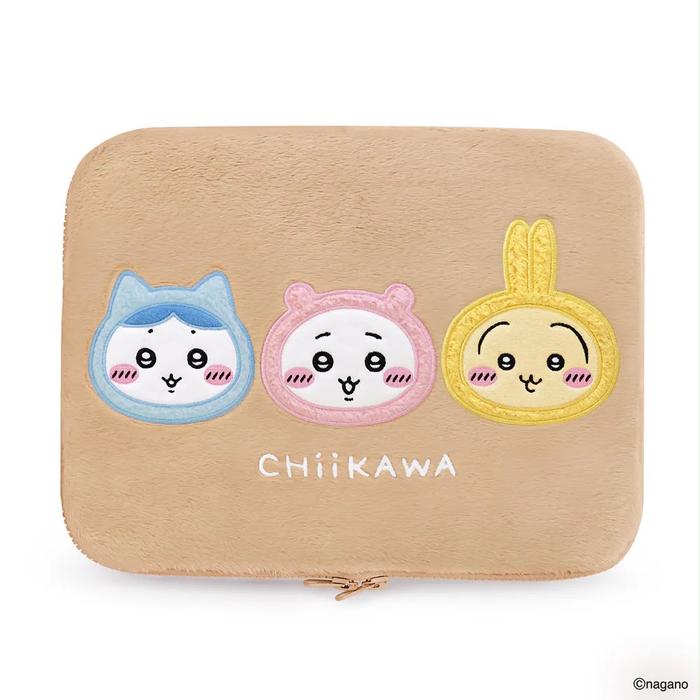 【24小時網站自助下單】2026年6月24日截🌸🟡永橙 CHIIKAWA 吉伊卡哇蓬鬆毛絨平板電腦袋🟡*Chiikawa正版授權* 每天看到它們心情都變好了！(●´ω｀●)ゞ | 預訂約7月中至尾