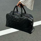 【24小時網站自助下單】🌸日本中古品代購 CHANEL 香奈兒黑金牛皮大logo手提保齡球大號 有標無卡8開 | 預訂約2-3星期