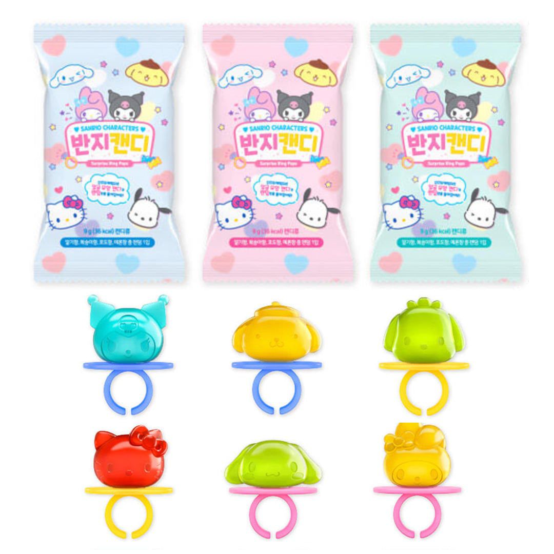 【24小時網站自助下單】現貨🌸韓國直送Sanrio 角色立體戒子糖 ⭐️一盒 24粒 | 落單後約3-5個工作天寄出