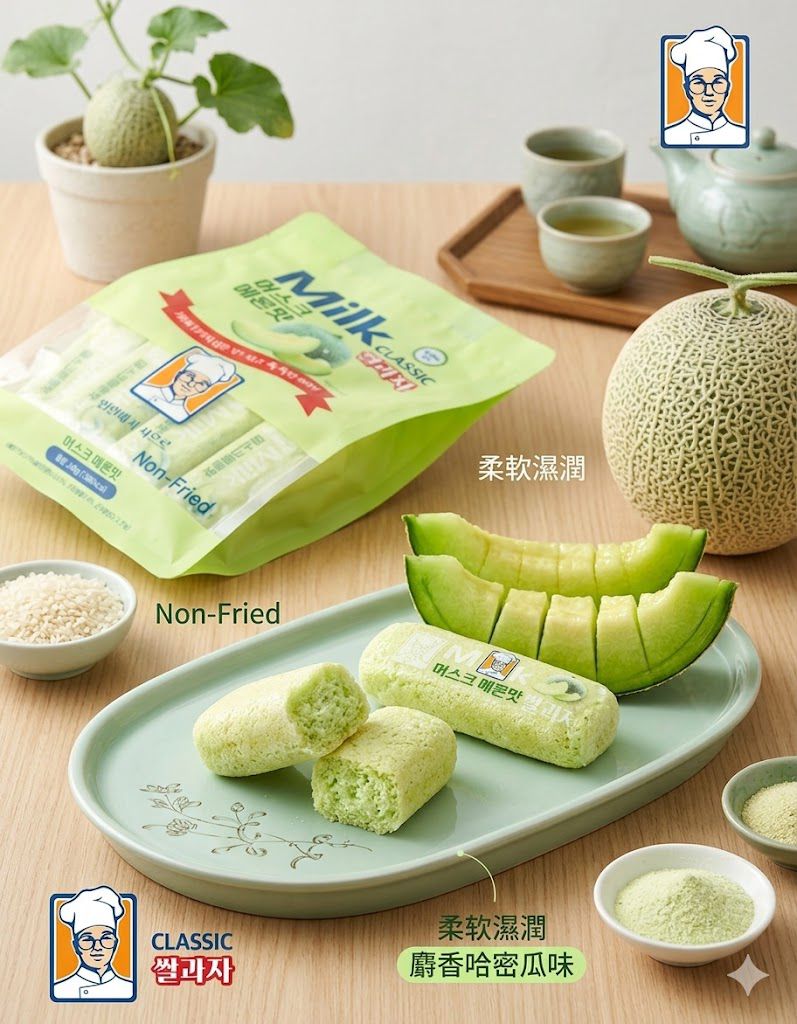 【24小時網站自助下單】現貨🌸🇰🇷Milk CLASSIC 非油炸牛奶米餅 （蜜瓜味） | 落單後約3-5個工作天寄出