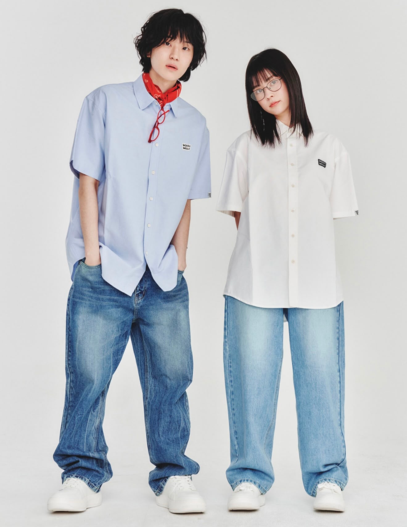 【24小時網站自助下單】2026年7月10日截🌸🩵韓國潮牌恤衫款極少見呢啲價位🩵‼️突發‼️斷碼劈價‼️🇰🇷爆紅品牌 Wacky Willy 小火人Wappen Oxford short-sleeve shirt 男女同款 | 預訂約3-4星期