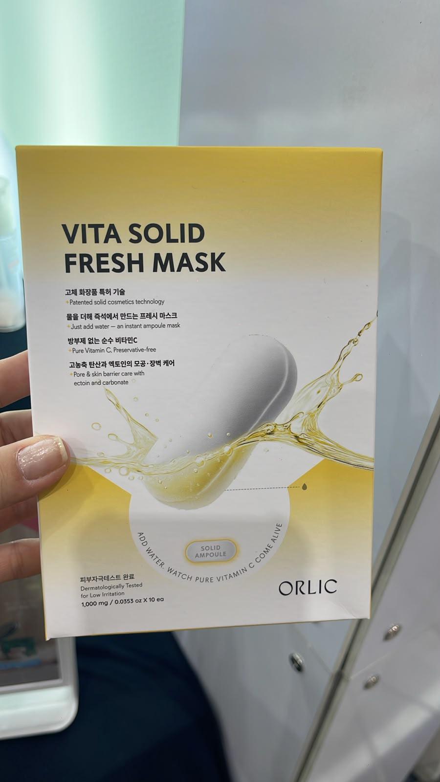 【24小時網站自助下單】2026年6月6日23:59準時截單🌸韓國連線 ORLIC 品牌 Vita Solid Fresh Mask 面膜一盒10片 | 預訂 截單後約2星期到