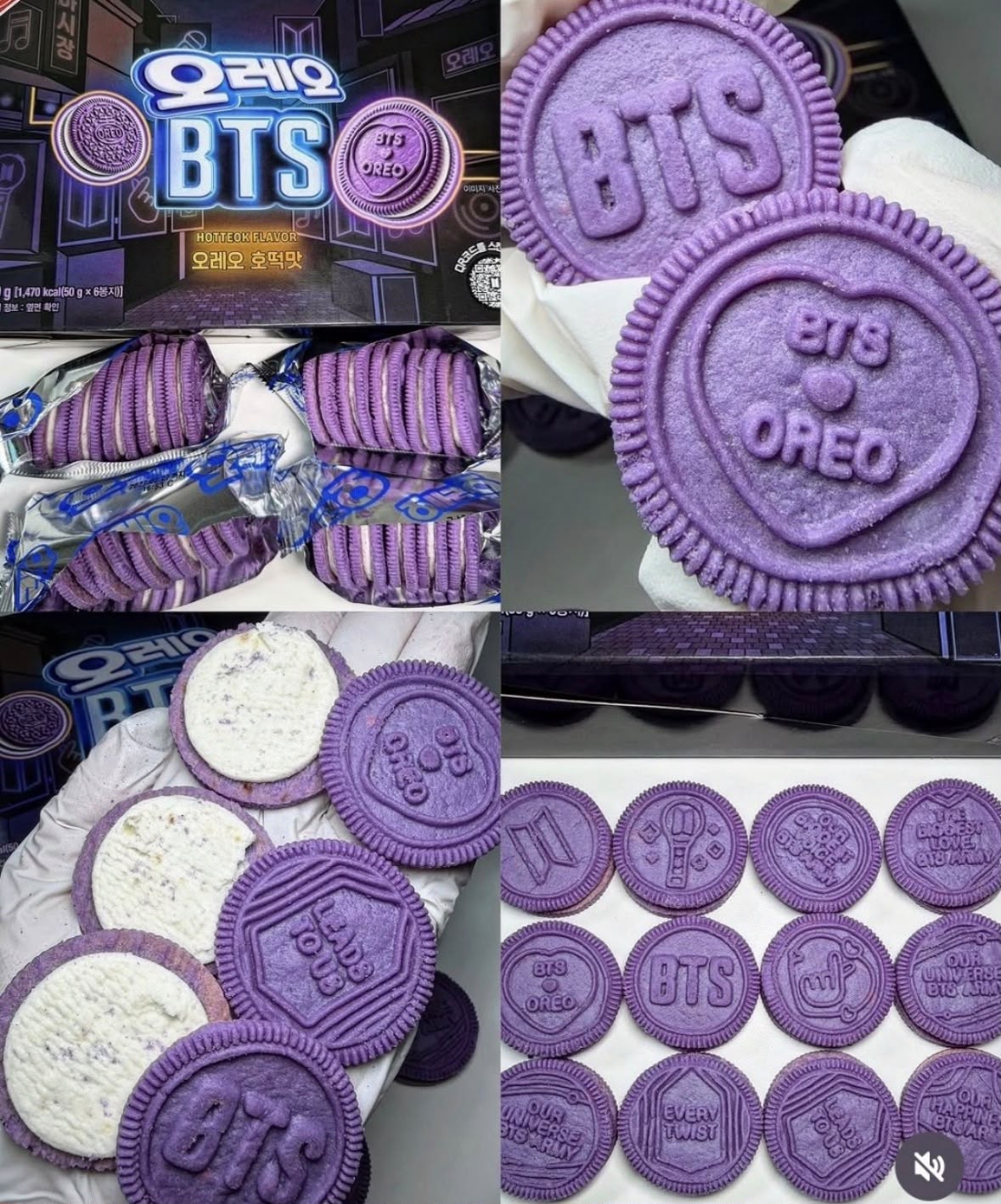 【24小時網站自助下單】🌸BTS粉絲尖叫🙀新品 💜韓國Oreo x BTS韓式糖餅味紫色夾心餅300g | 預訂約1-2星期