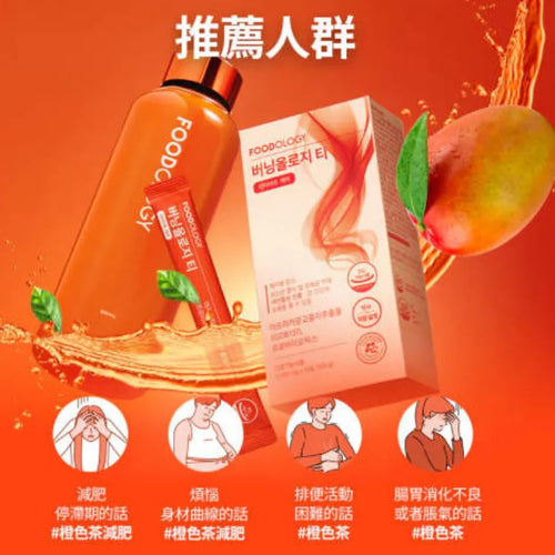 【24小時網站自助下單】2026年7月17日截🌸FOODOLOGY Burningology Tea益生菌燃脂香橙茶 7000mg*15包 (15日份) | 預訂 7月20日 (返100盒) 8月中尾(返200盒) 娉婷貿易公司 Exquisite Beauty Trading Company