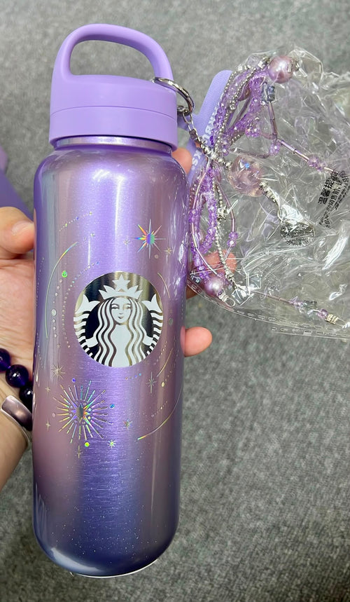 【24小時網站自助下單】最後少量🌸Starbucks 2026中國限定 紫夜星河系列 不鏽鋼杯520ml連閃亮珠珠掛飾 | 預訂約1-2星期 娉婷貿易公司 Exquisite Beauty Trading Company