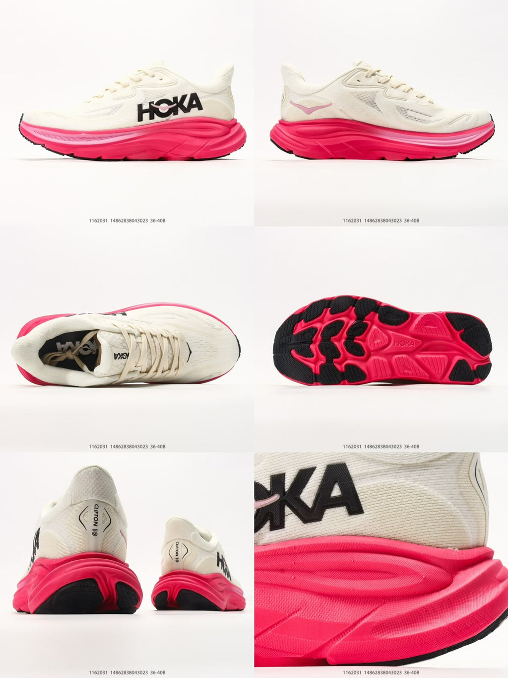 【24小時網站自助下單】🌸HOKA M CLIFTON 10 輕量運動跑鞋#白色桃紅底 | 預訂約3-4星期(自行備註顏色及尺寸) 娉婷貿易公司 Exquisite Beauty Trading Company
