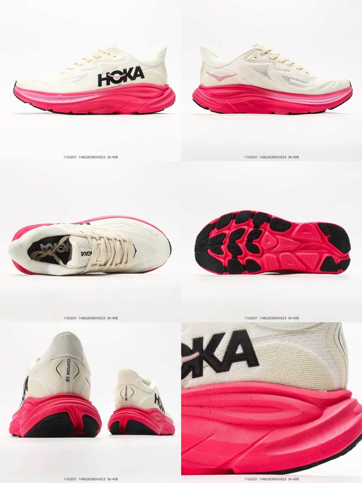 【24小時網站自助下單】🌸HOKA M CLIFTON 10 輕量運動跑鞋#白色桃紅底 | 預訂約3-4星期(自行備註顏色及尺寸) 娉婷貿易公司 Exquisite Beauty Trading Company