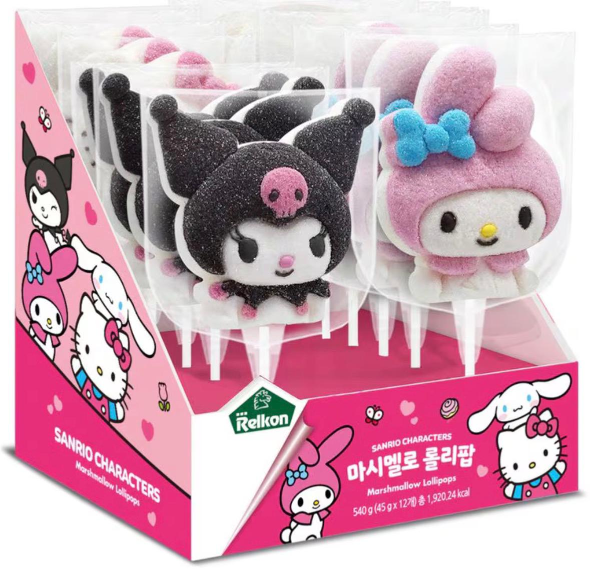 【24小時網站自助下單】現貨🌸韓國Sanrio 家族系列棉花糖棒棒糖 1盒12支 每支45g | 落單後約3-5個工作天寄出 娉婷貿易公司 Exquisite Beauty Trading Company