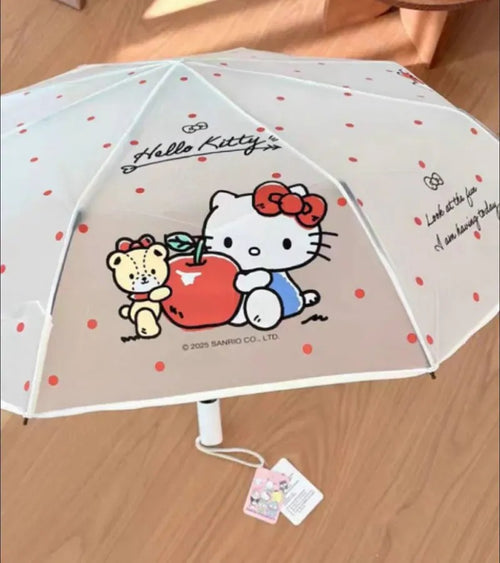 【24小時網站自助下單】2026年8月1日截🌸Hello Kitty 蘋果小熊透感半自動遮 | 預訂 截單後約4-6星期到 娉婷貿易公司 Exquisite Beauty Trading Company