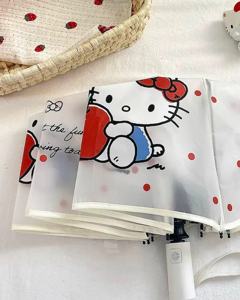 【24小時網站自助下單】2026年8月1日截🌸Hello Kitty 蘋果小熊透感半自動遮 | 預訂 截單後約4-6星期到 娉婷貿易公司 Exquisite Beauty Trading Company