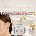 【24小時網站自助下單】2026年8月3日截🌸💯Kate Spade Umbrella Blue Rain Drop Earrings 雨傘🌂鑲鑽耳環 | 預訂 截單後約4-6星期到 娉婷貿易公司 Exquisite Beauty Trading Company