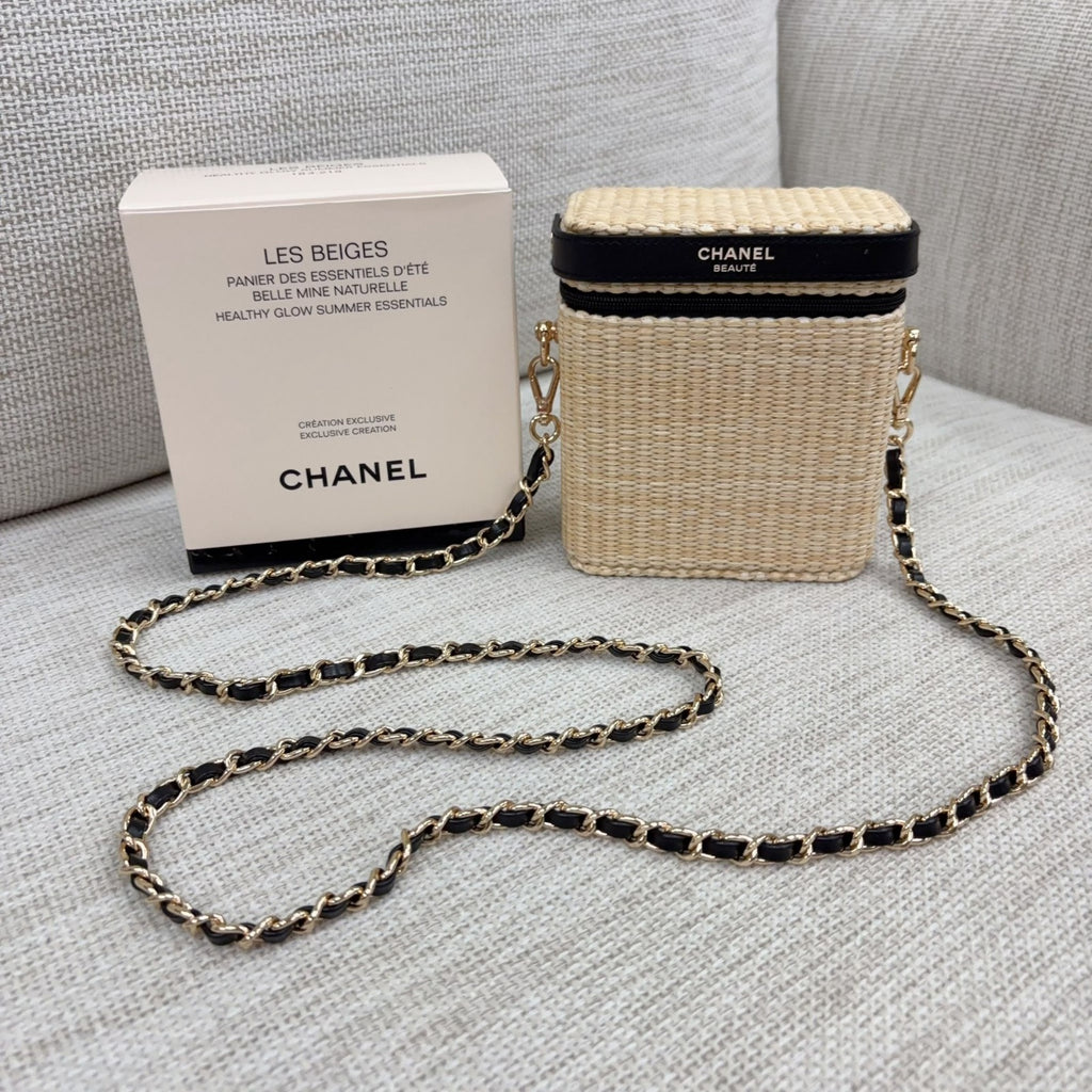 【24小時網站自助下單】🌸❤️🔥最後十零個啦❤️🔥Chanel beauty日本限定夏季竹編包配黑皮鏈 | 預訂約2-3星期 娉婷貿易公司 Exquisite Beauty Trading Company