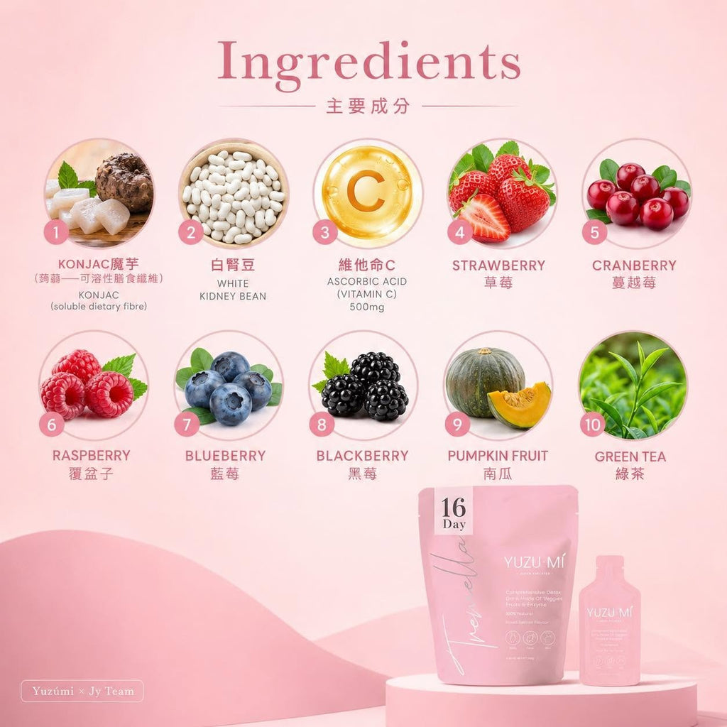 【24小時網站自助下單】售完即止🌸YUZU MI 🌸升級版排毒酵素 （一包16小包） | 預訂約2-3星期 娉婷貿易公司 Exquisite Beauty Trading Company