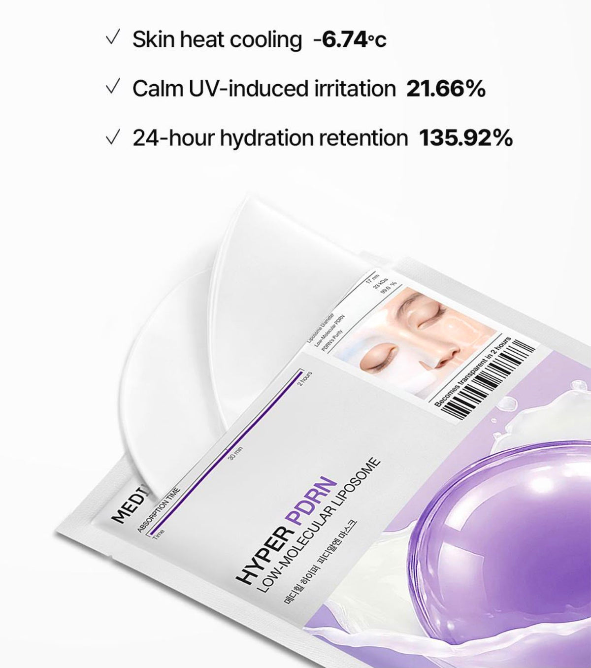 【24小時網站自助下單】現貨🌸MEDIHEAL 「Hyper PDRN 低分子生物微脂囊體凝膠面膜」 1盒8片+送1片 (Hyper PDRN Low-Molecular Liposome Mask) | 落單後約3-5個工作天寄出 娉婷貿易公司 Exquisite Beauty Trading Company
