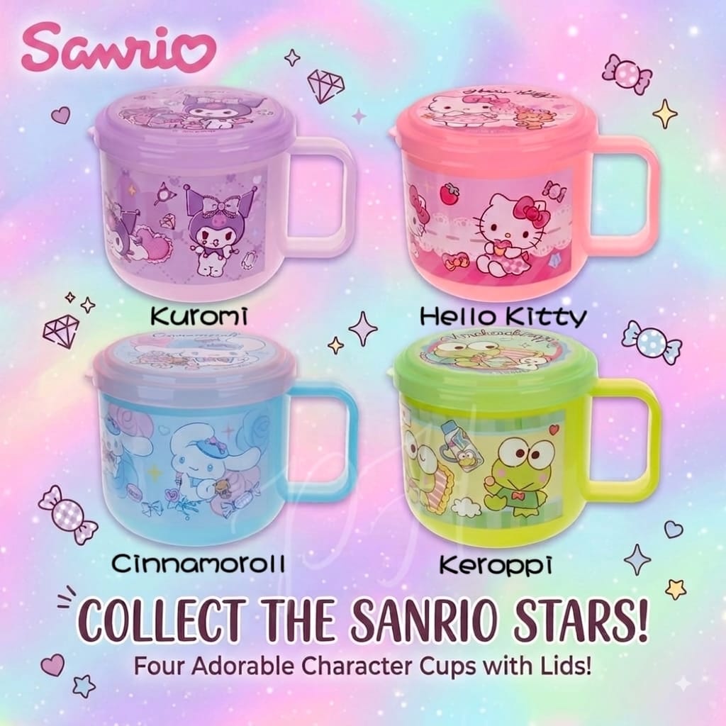 【24小時網站自助下單】2026年8月22日截🌸🌈Sanrio 💯% 正版授權‼️安心使用🫰🟡Sanrio 膠杯連蓋 230ml 🟡 | 預訂約9月初至中 娉婷貿易公司 Exquisite Beauty Trading Company
