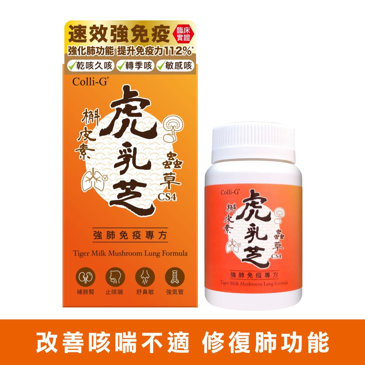 🌸Colli-G虎乳芝蟲草(強肺免疫專方) 60粒 | 預訂約1-2星期 娉婷貿易公司 Exquisite Beauty Trading Company