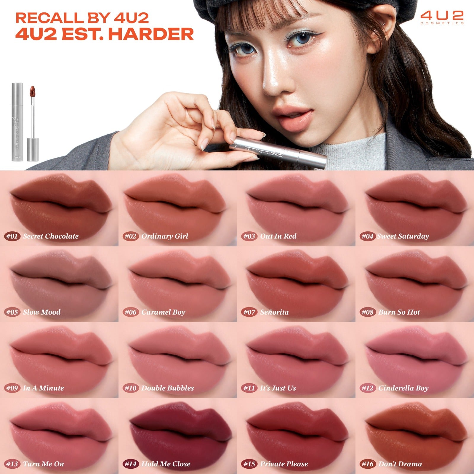 【24小時網站自助下單】2026年9月8日截🌸泰國🇹🇭4U2防脫色霧感持色唇釉 | 預訂約10月初至中 娉婷貿易公司 Exquisite Beauty Trading Company