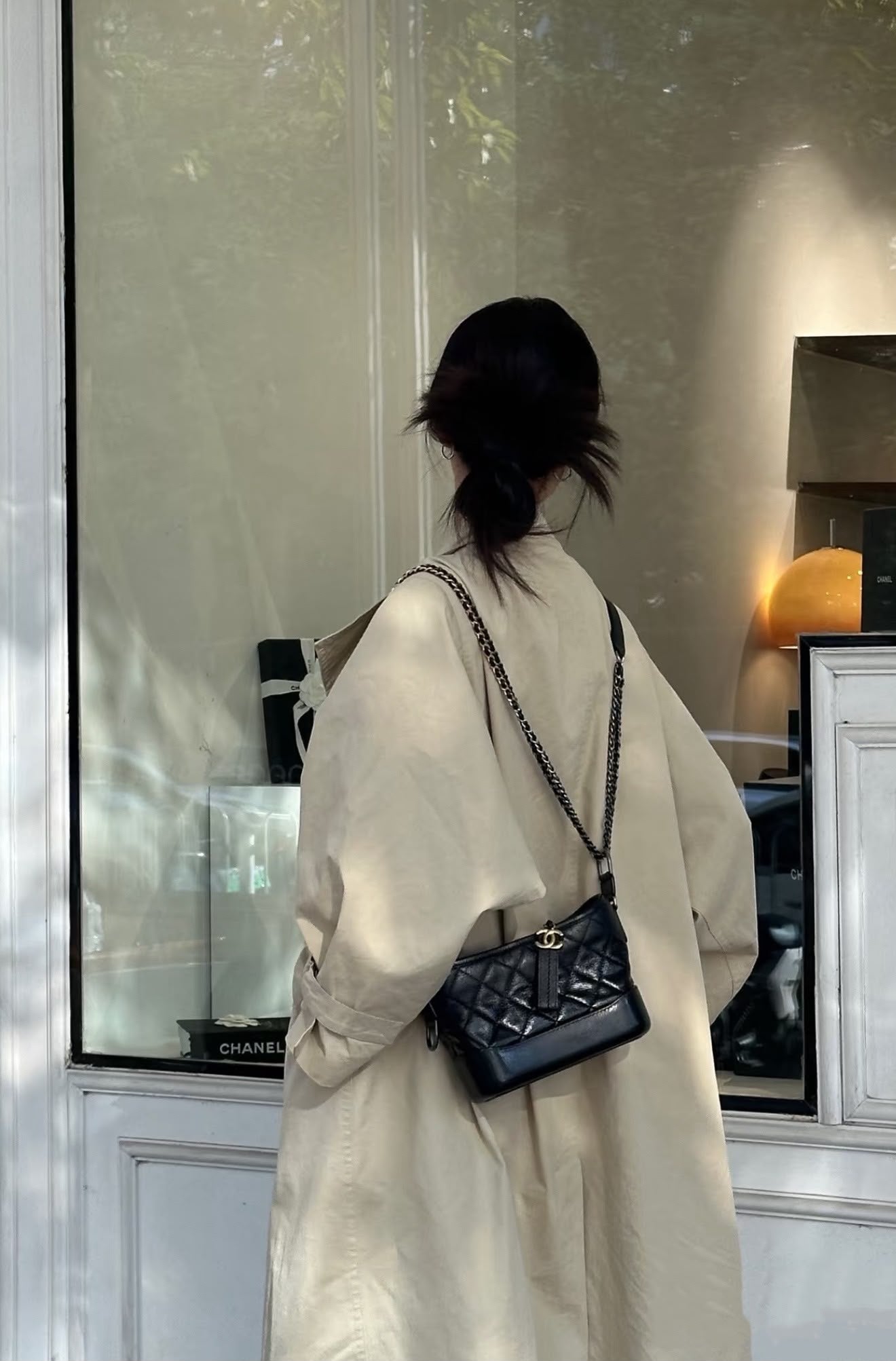 【24小時網站自助下單】【日本中古品代購】🌸CHANEL油蠟牛皮黑金菱格鏈條流浪包 | 預訂約2-3星期 娉婷貿易公司 Exquisite Beauty Trading Company