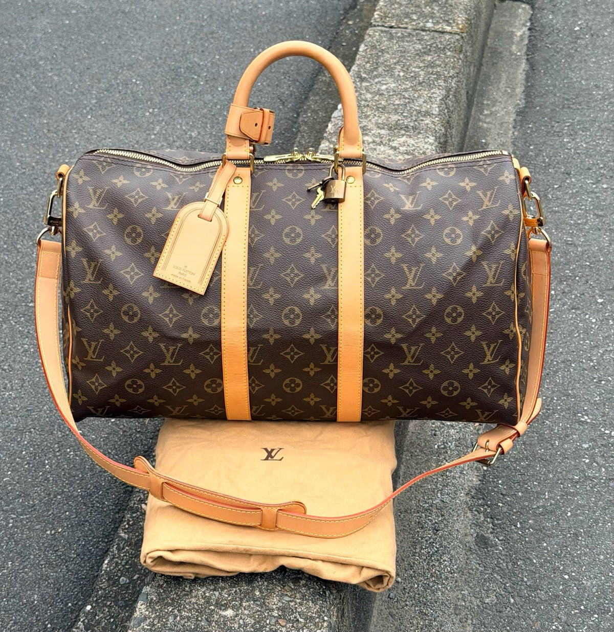 【24小時網站自助下單】【日本中古品代購】🌸LV經典老花旅行袋KEEPALL45肩帶款 | 預訂約2-3星期 娉婷貿易公司 Exquisite Beauty Trading Company
