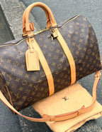 【24小時網站自助下單】【日本中古品代購】🌸LV經典老花旅行袋KEEPALL45肩帶款 | 預訂約2-3星期 娉婷貿易公司 Exquisite Beauty Trading Company