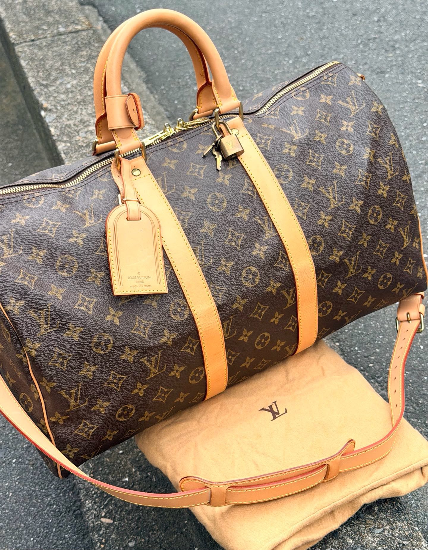 【24小時網站自助下單】【日本中古品代購】🌸LV經典老花旅行袋KEEPALL45肩帶款 | 預訂約2-3星期 娉婷貿易公司 Exquisite Beauty Trading Company