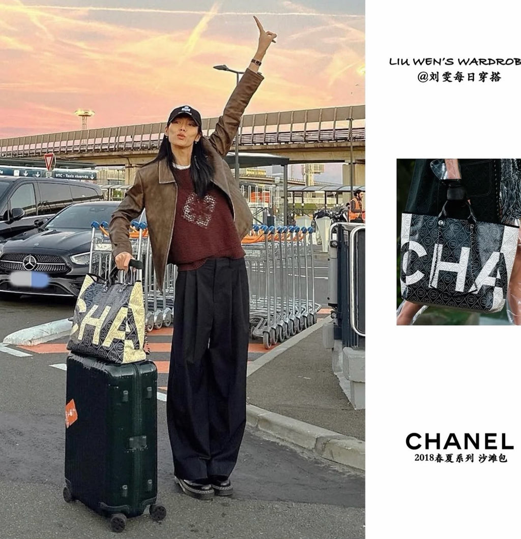 【24小時網站自助下單】【日本中古品代購】🌸CHANEL限定秀場款山茶花大字母鏈條沙灘包 | 預訂約2-3星期 娉婷貿易公司 Exquisite Beauty Trading Company