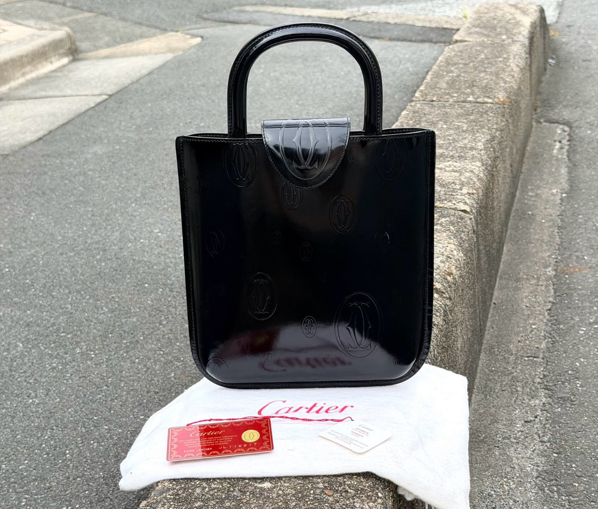 【24小時網站自助下單】【日本中古品代購】🌸卡地亞CARTIER BOX皮黑色小風琴手提包 | 預訂約2-3星期 娉婷貿易公司 Exquisite Beauty Trading Company