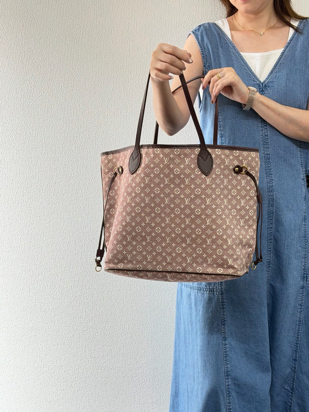 【24小時網站自助下單】【日本中古品代購】🌸LV樹莓粉牛仔丹寧neverfull ➕袋➕盒 保存品 SA0172 | 預訂約2-3星期 娉婷貿易公司 Exquisite Beauty Trading Company