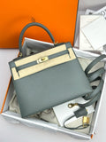 【24小時網站自助下單】🌸香港二手系列93%new Hermès Kelly 25杏仁綠金扣 | 預訂約2-3星期 娉婷貿易公司 Exquisite Beauty Trading Company