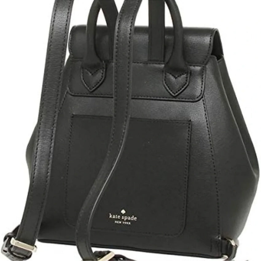 【24小時網站自助下單】2026年9月19日截🌸Kate Spade Adel Medium Flap Backpack in Black Leather Style | 預訂 截單後約4-6星期到 娉婷貿易公司 Exquisite Beauty Trading Company