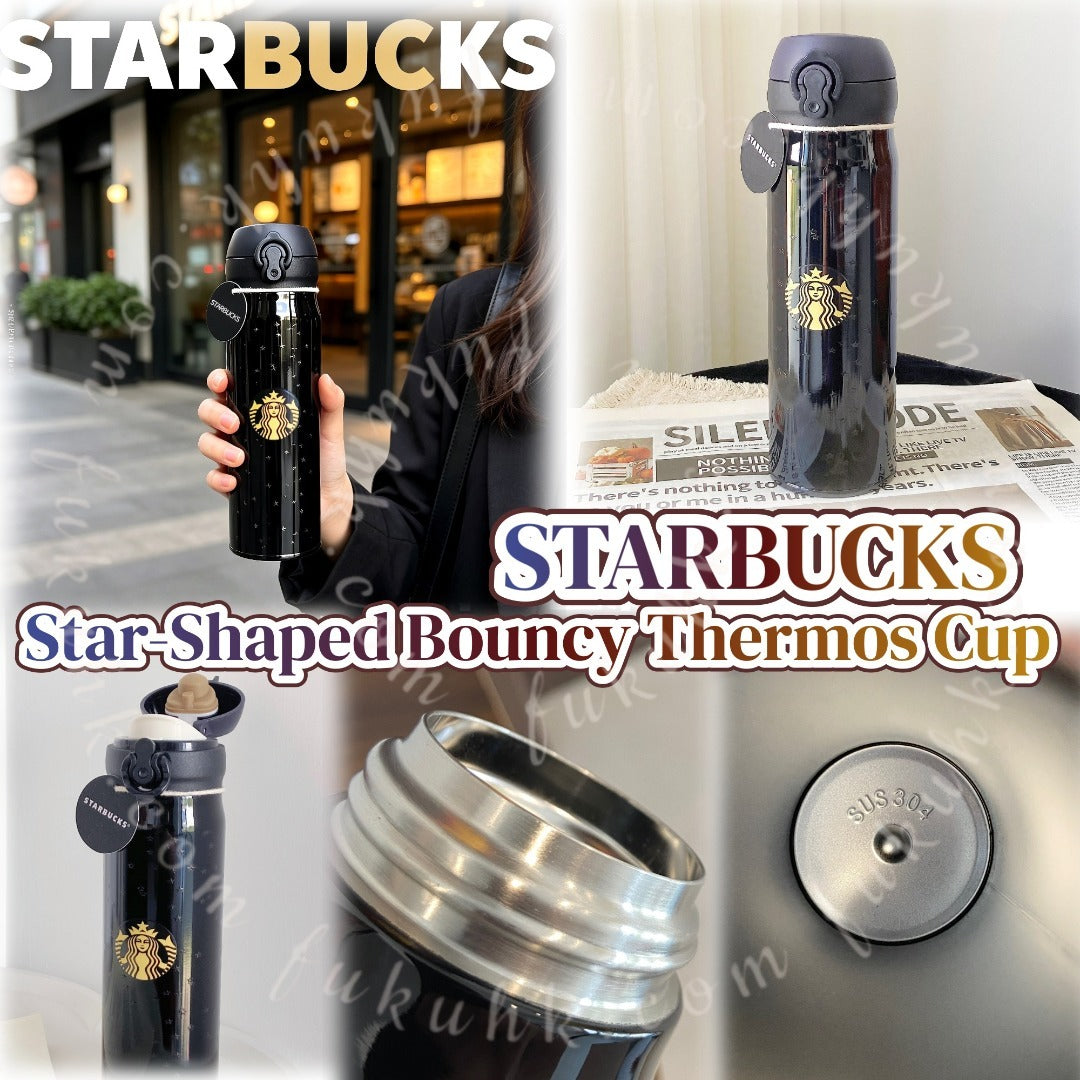 【24小時網站自助下單】2026年9月19日截🌸STARBUCKS Star-Shaped Bouncy Thermos Cup 星星彈跳保溫杯 | 預訂 截單後約4-6星期到 娉婷貿易公司 Exquisite Beauty Trading Company