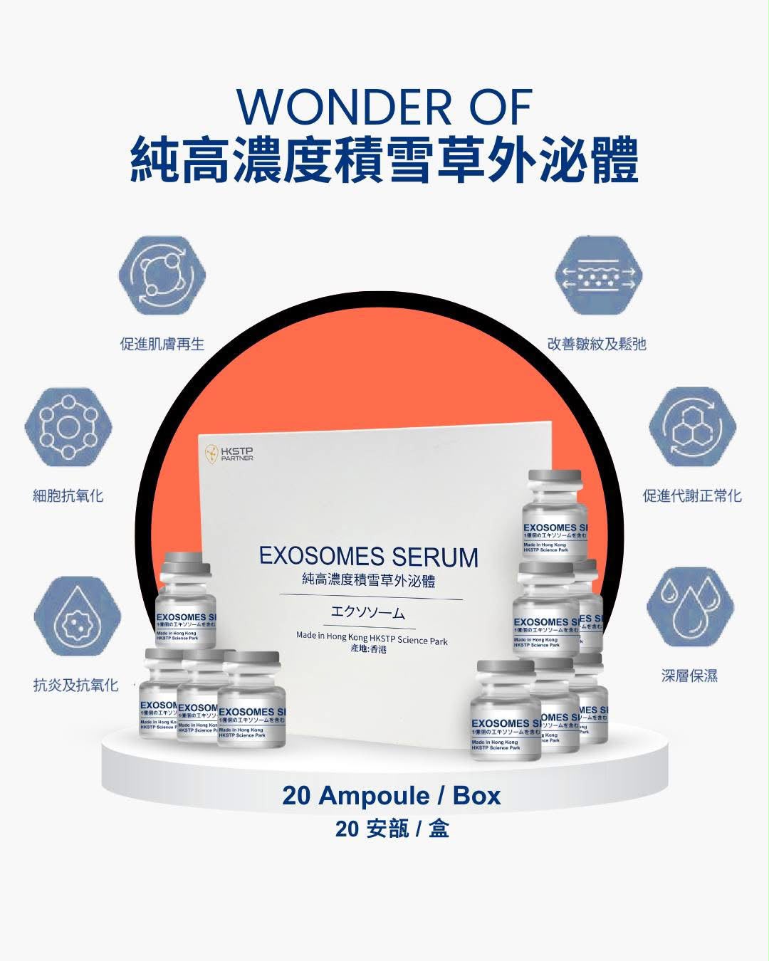 【24小時網站自助下單】2026年9月23日截🌸香港美容展優惠 現場買現貨搶先落單🥳Kirei Hada 外泌體星源賦活精華（EXOSOMES SERUM）1盒20支 @ 3ML | 預訂 截單後約1-2星期到 娉婷貿易公司 Exquisite Beauty Trading Company