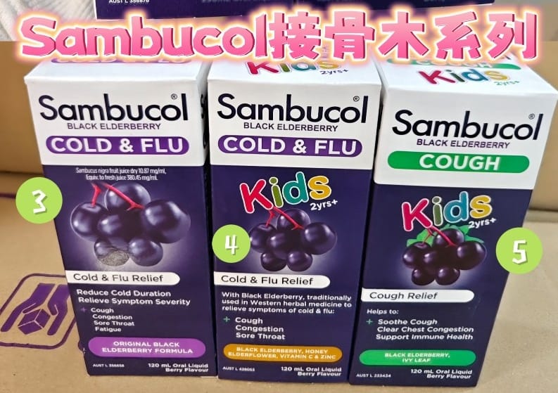【24小時網站自助下單】 供應商現貨🌸🍇Sambucol黑接骨木糖漿系列🍇 | 預訂 逢星期一，三返倉執貨 其後約3-5個工作天寄出 娉婷貿易公司 Exquisite Beauty Trading Company