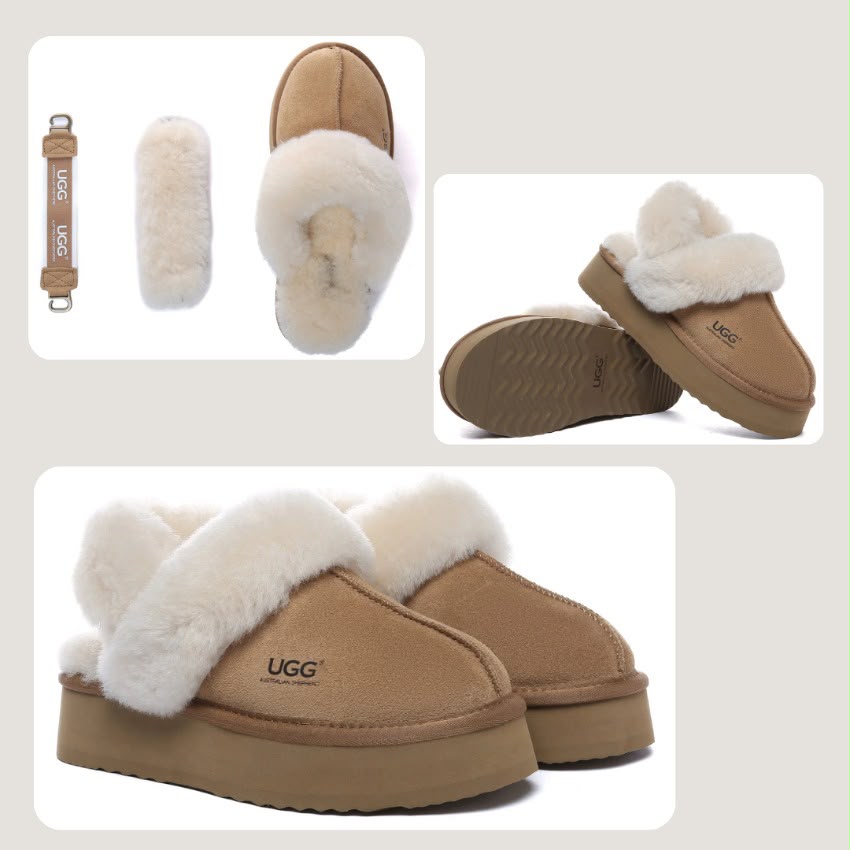 【24小時網站自助下單】售完即止🌸澳洲Australian Shepherd UGG Musa Platform Slippers (as2077) - Chestnut | 預訂 澳洲直送 訂貨約6-8星期🔥 娉婷貿易公司 Exquisite Beauty Trading Company