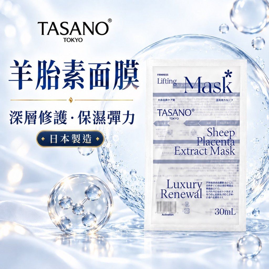 【24小時網站自助下單】 現貨🌸TASANO 羊胎素萃取精華面膜 (一盒3片) 1套 2盒 | 落單後約3-5個工作天寄出 娉婷貿易公司 Exquisite Beauty Trading Company