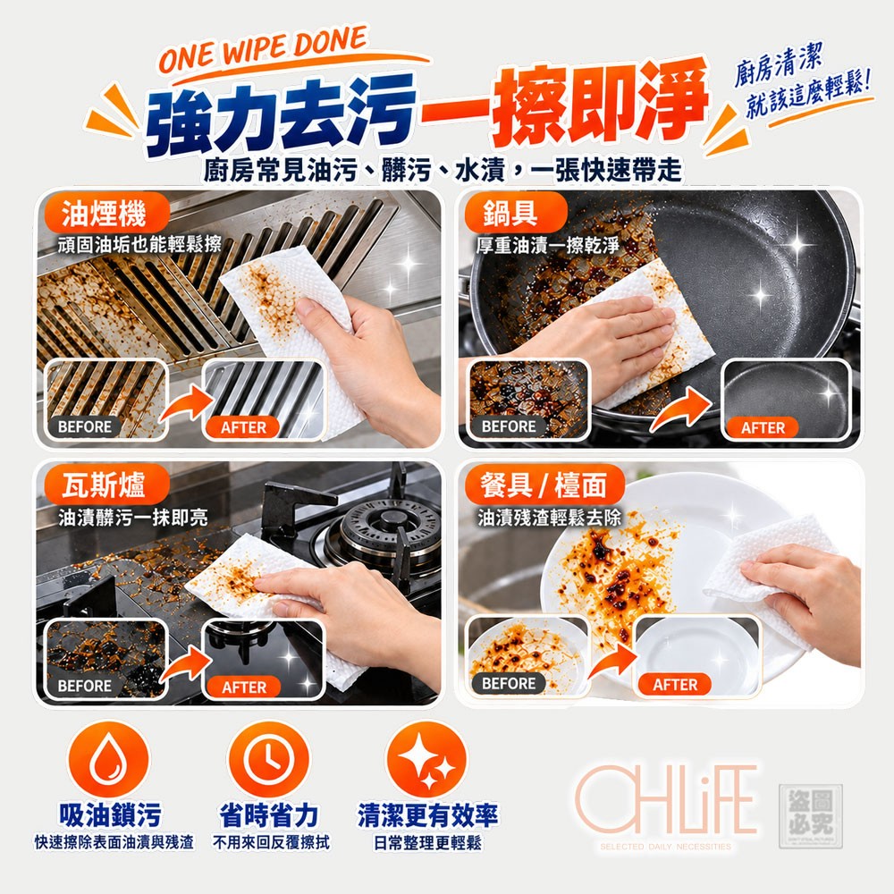 【24小時網站自助下單】2026年9月25日截🌸🟡OHLIFE-巨無霸 擦即淨廚房濕巾*2包組🟡 | 預訂約11月尾至12月初 娉婷貿易公司 Exquisite Beauty Trading Company