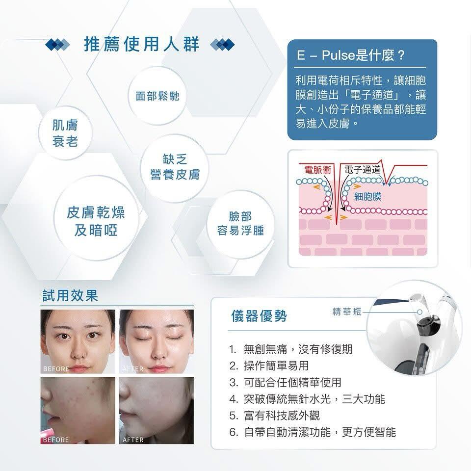 【美容鋪呢部機有興趣PM 我 拎到抵價🫶🏻】PULXE 電脈衝無針水光 三大功能，可同時操作 E-Pules 電脈衝 / Needle-Free Injection 納米無針導入 / RF 射頻