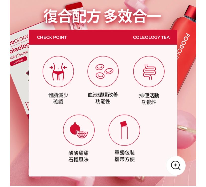 現貨🌸FOODOLOGY - Coleology Tea 五彩蘇植物纖體茶 8g x 15條 | 落單後約3-5個工作天寄出