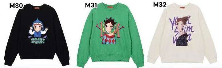 30/10截🌸‼️數量有限‼️售完即止‼️YOUKSHIMWON 陸心媛專門店/免稅店‼️YOUKSHIMWON 陸心媛10月半價款又嚟啦‼️ 最抵買系列🈹💕2025年最新款長袖衛衣💕M1-M14，M30-M32 | 預訂約3-4星期