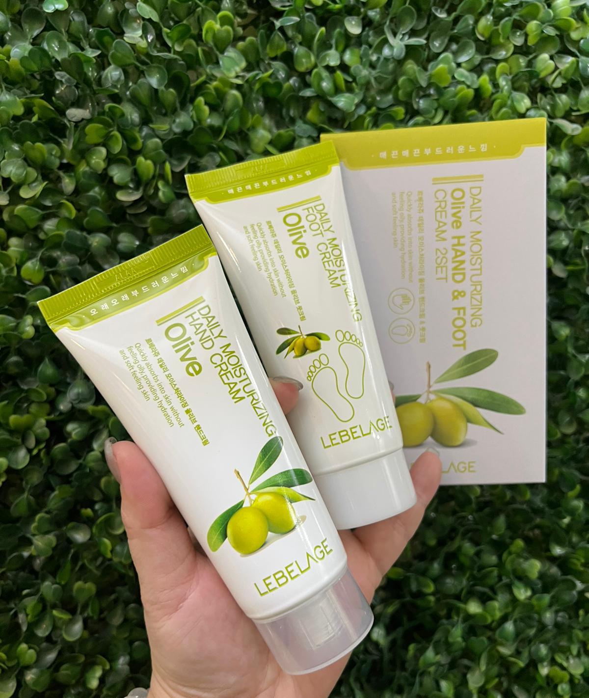 現貨🌸LEBELAGE~橄欖保濕手足霜組合套装 1套2盒。共4支 | 落單後約3-5個工作天寄出