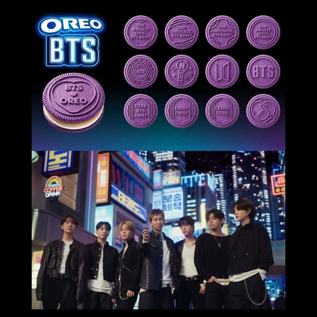 【24小時網站自助下單】🟡現貨有100盒🌸韓國Oreo x BTS黑糖煎餅味紫色夾心餅100g | 落單後約5-7個工作天寄出 娉婷貿易公司 Exquisite Beauty Trading Company