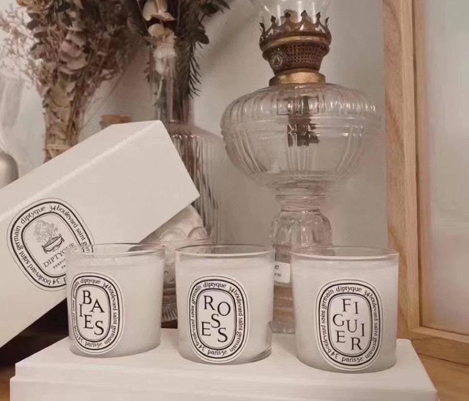🌸DIPTYQUE ミニキャンドル3点セット（ベ+フィギエ+ローズ 70g×3